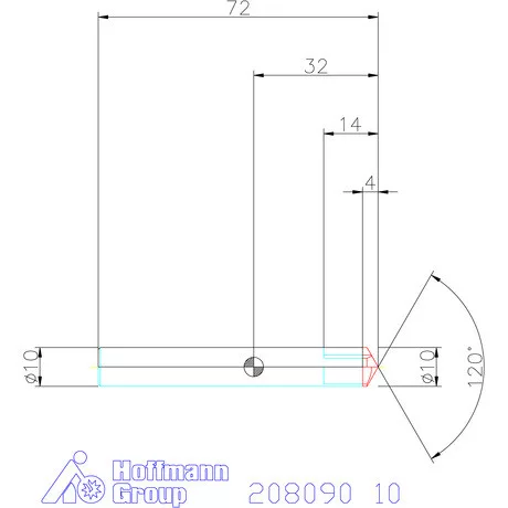 Garant VHM sorjázó 120° 10 mm