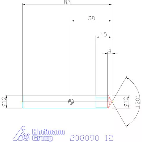 Garant VHM sorjázó 120° 12 mm