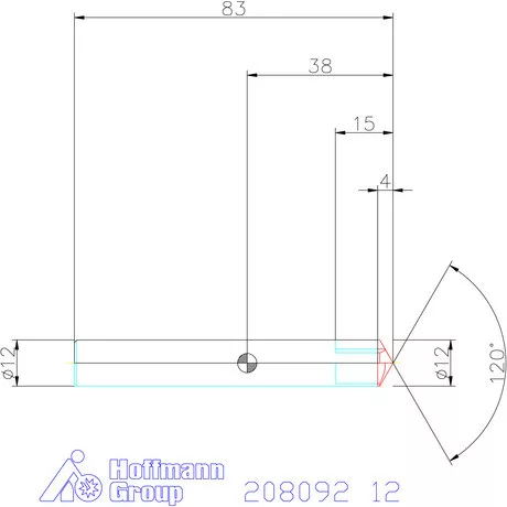 Garant VHM sorjázó 120° 12 mm