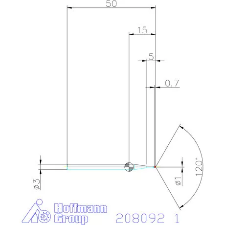 Garant VHM sorjázó 120° 1 mm