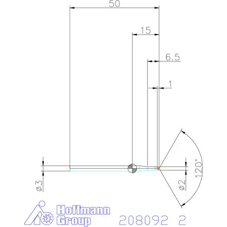 Garant VHM sorjázó 120° 2 mm
