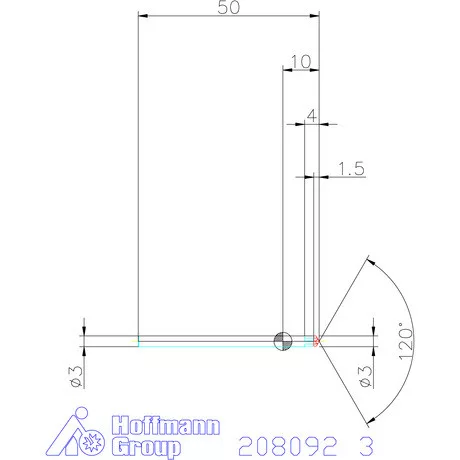 Garant VHM sorjázó 120° 3 mm