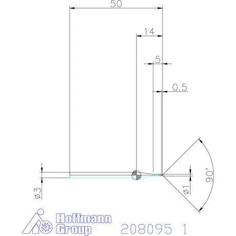 Garant VHM sorjázó 90° 1 mm