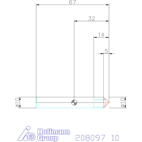 Holex VHM sorjázó 90° 10 mm