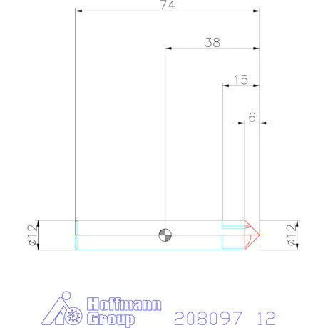Holex VHM sorjázó 90° 12 mm