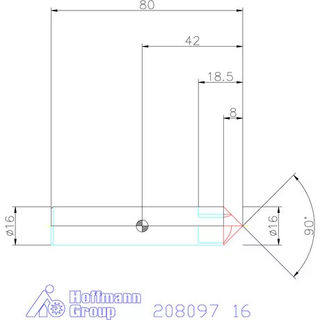 Holex VHM sorjázó 90° 16 mm
