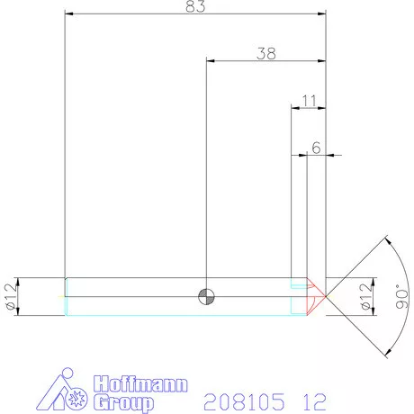 Garant VHM sorjázó 90° 12 mm