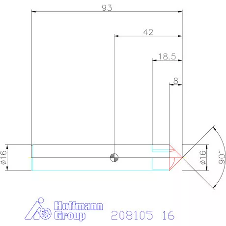 Garant VHM sorjázó 90° 16 mm