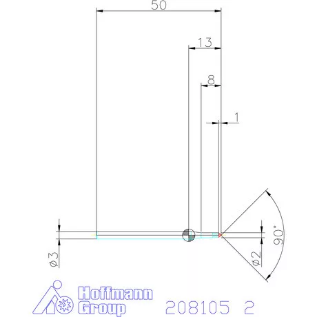 Garant VHM sorjázó 90° 2 mm