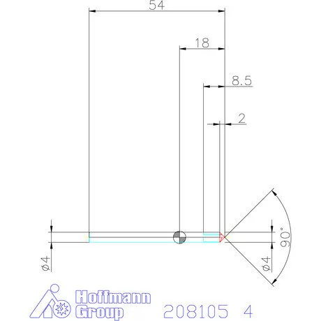 Garant VHM sorjázó 90° 4 mm