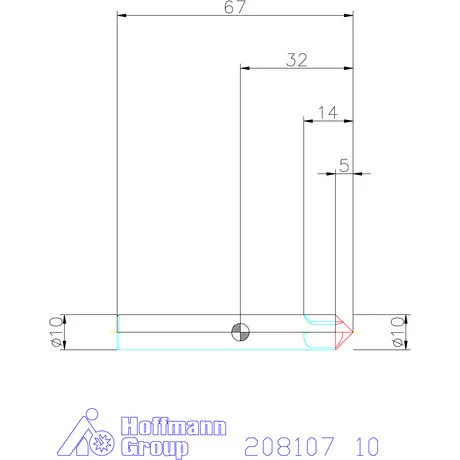 Holex VHM sorjázó 90° 10 mm