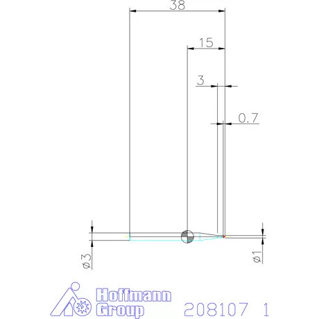 Holex VHM sorjázó 90° 1 mm