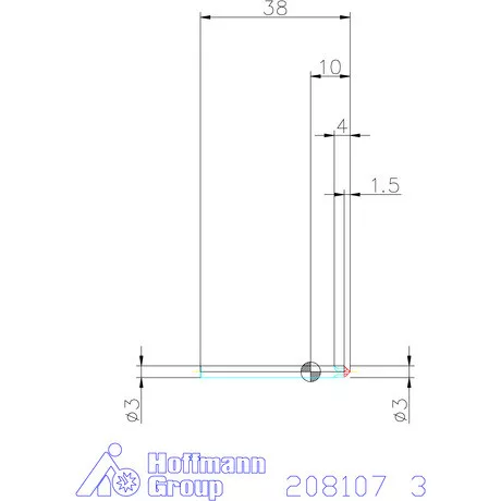 Holex VHM sorjázó 90° 3 mm