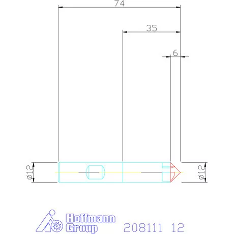Holex VHM sorjázó 90° 12 mm