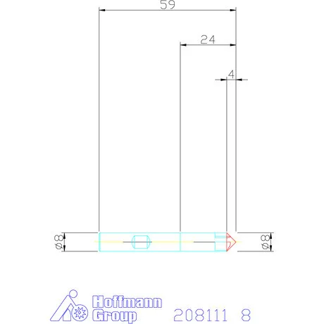 Holex VHM sorjázó 90° 8 mm