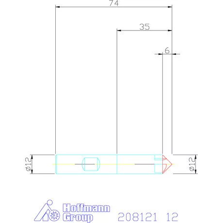 Holex VHM sorjázó 90° 12 mm