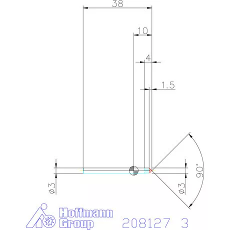 Holex VHM sorjázó 60° 3 mm