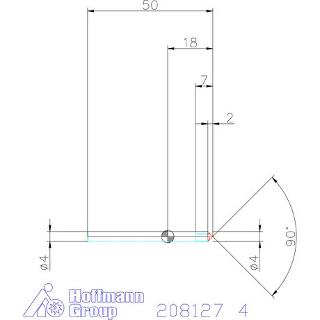 Holex VHM sorjázó 60° 4 mm
