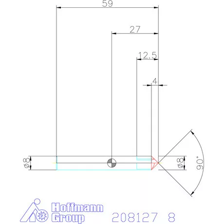 Holex VHM sorjázó 60° 8 mm