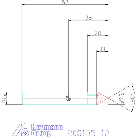 Garant VHM sorjázó 60° 12 mm