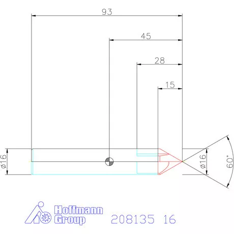 Garant VHM sorjázó 60° 16 mm