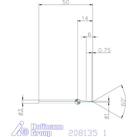 Garant VHM sorjázó 60° 1 mm