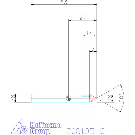 Garant VHM sorjázó 60° 8 mm