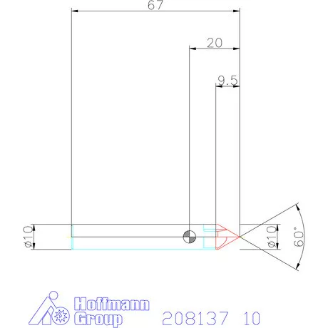 Holex VHM sorjázó 60° 10 mm