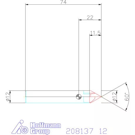 Holex VHM sorjázó 60° 12 mm