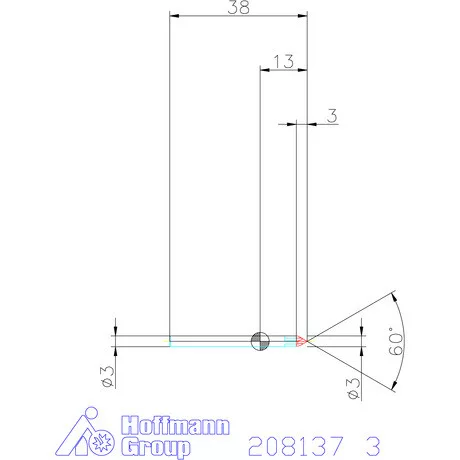 Holex VHM sorjázó 60° 3 mm