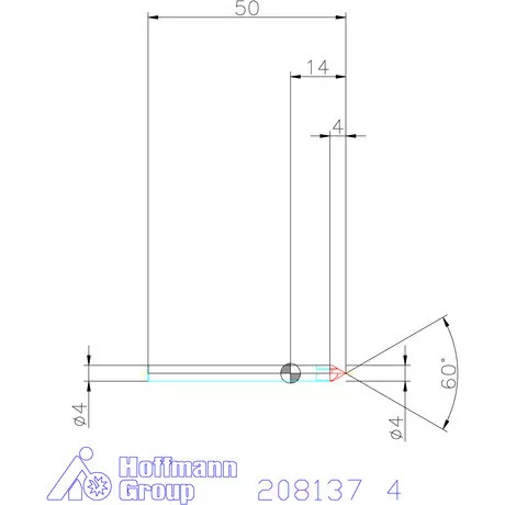 Holex VHM sorjázó 60° 4 mm
