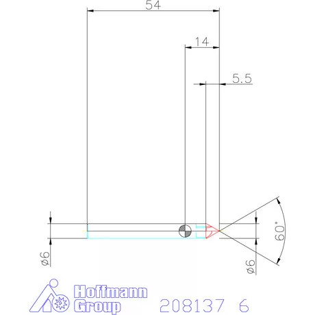 Holex VHM sorjázó 60° 6 mm