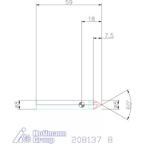 Holex VHM sorjázó 60° 8 mm