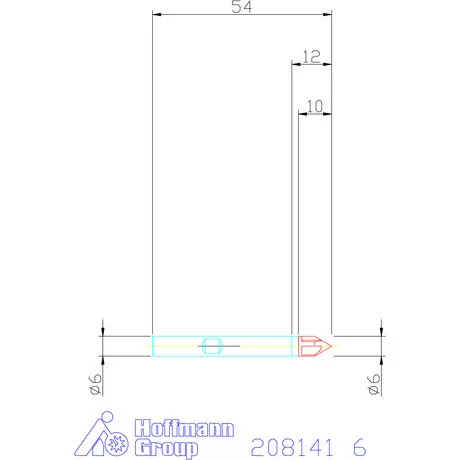 Holex VHM sorjázó 60° 6 mm