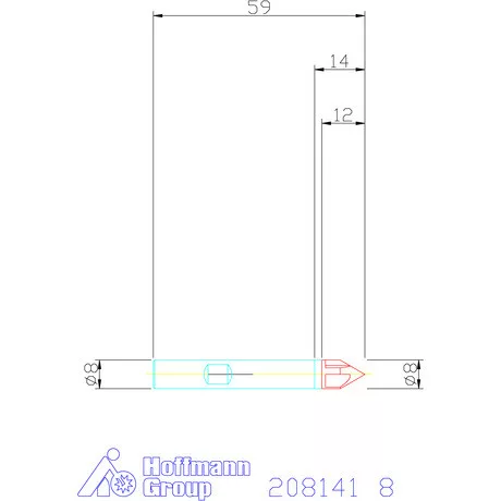 Holex VHM sorjázó 60° 8 mm