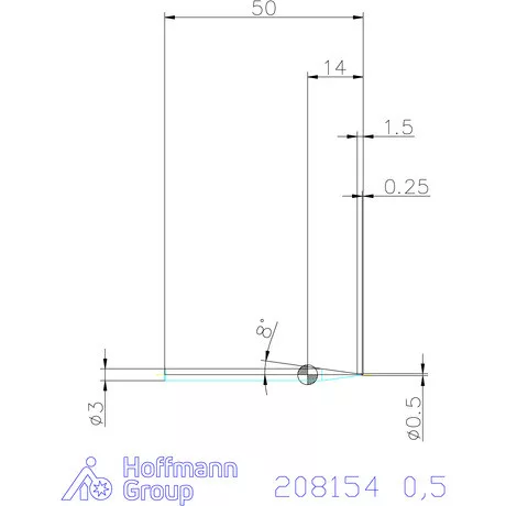 Garant VHM spirális sorjázó 90° 0,5 mm