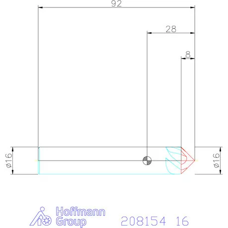 Garant VHM spirális sorjázó 90° 16 mm