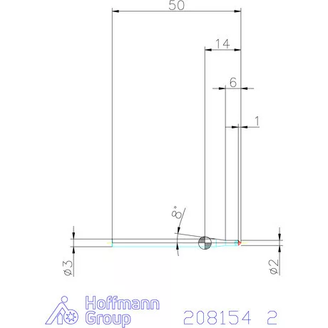 Garant VHM spirális sorjázó 90° 2 mm
