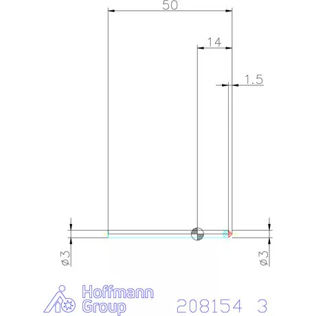 Garant VHM spirális sorjázó 90° 3 mm