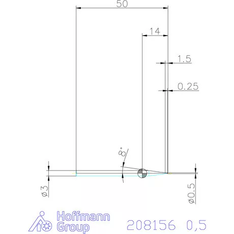 Garant VHM spirális sorjázó 90° 0,5 mm