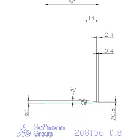 Garant VHM spirális sorjázó 90° 0,8 mm