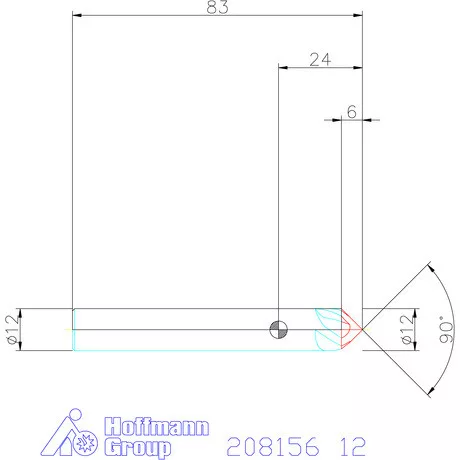 Garant VHM spirális sorjázó 90° 12 mm