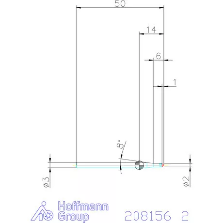 Garant VHM spirális sorjázó 90° 2 mm