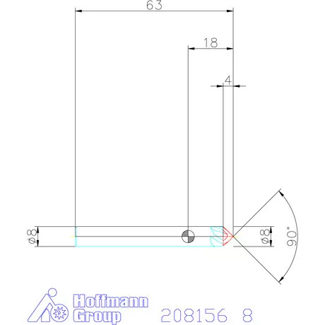Garant VHM spirális sorjázó 90° 8 mm