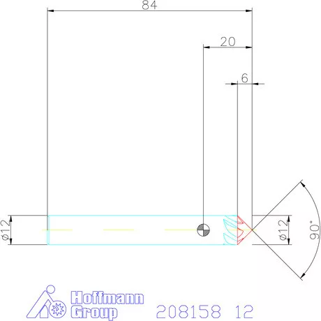 Garant Garant Diabolo VHM spirális sorjázó 90° 12 mm