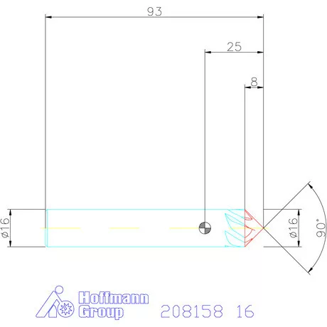 Garant Garant Diabolo VHM spirális sorjázó 90° 16 mm