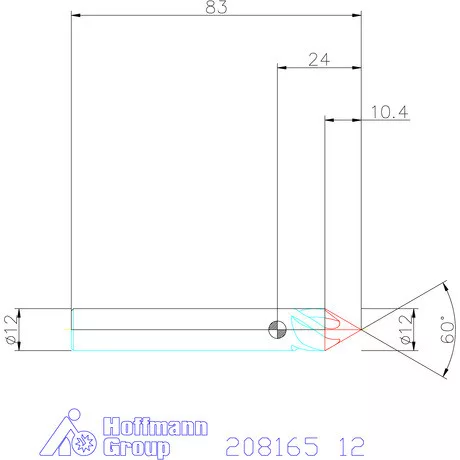 Garant VHM spirális sorjázó 60° 12 mm