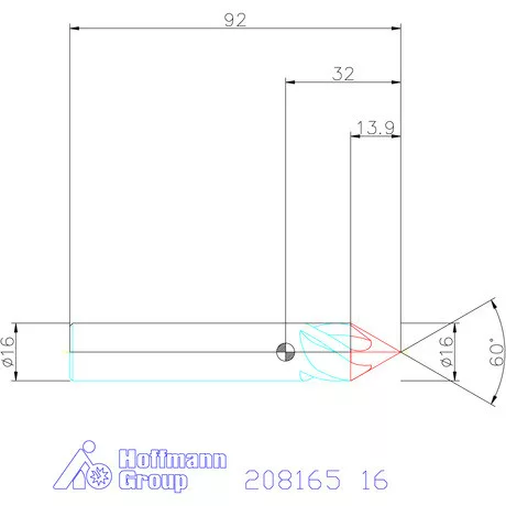 Garant VHM spirális sorjázó 60° 16 mm
