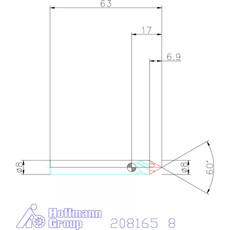 Garant VHM spirális sorjázó 60° 8 mm