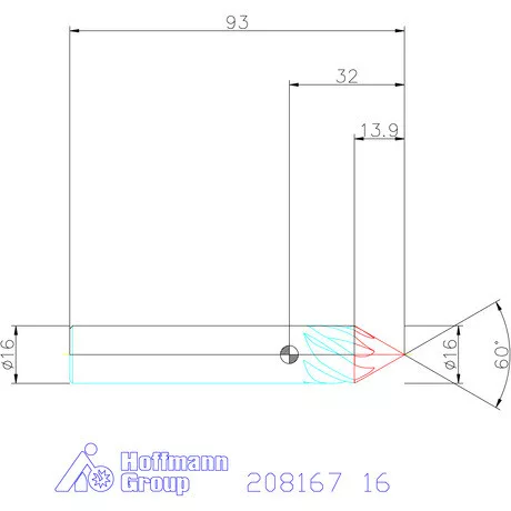 Garant Garant Diabolo VHM spirális sorjázó 60° 16 mm